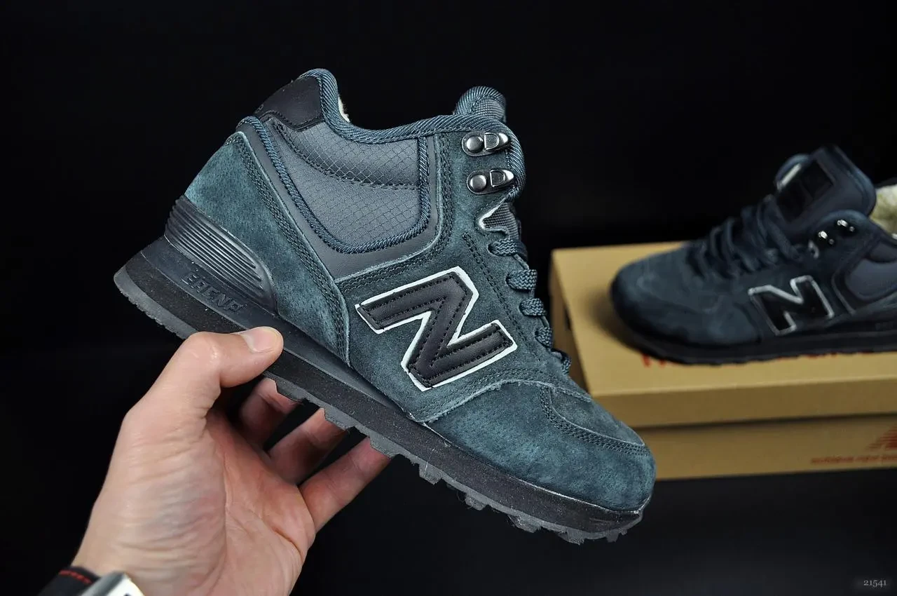 Кроссовки зимние New Balance 574 High арт 21541 (унисекс,252биленс)