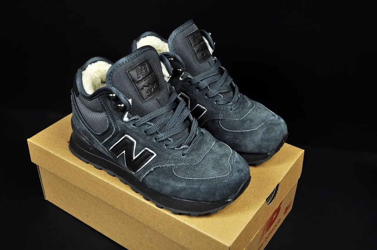 Кроссовки зимние New Balance 574 High арт 21541 (унисекс,252биленс) 2