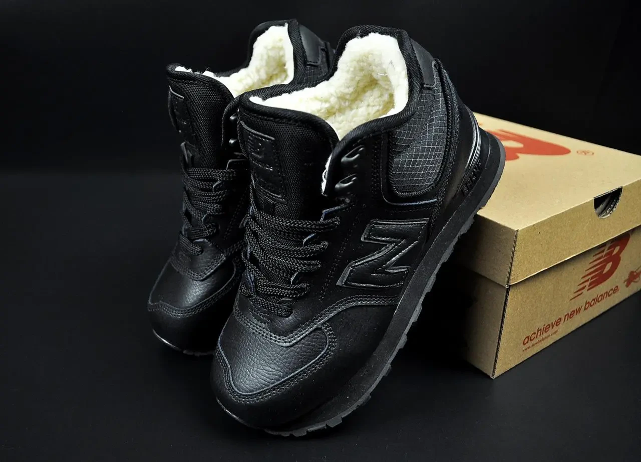 Кроссовки зимние New Balance 574 High арт 21540 (унисекс,252биленс) 2