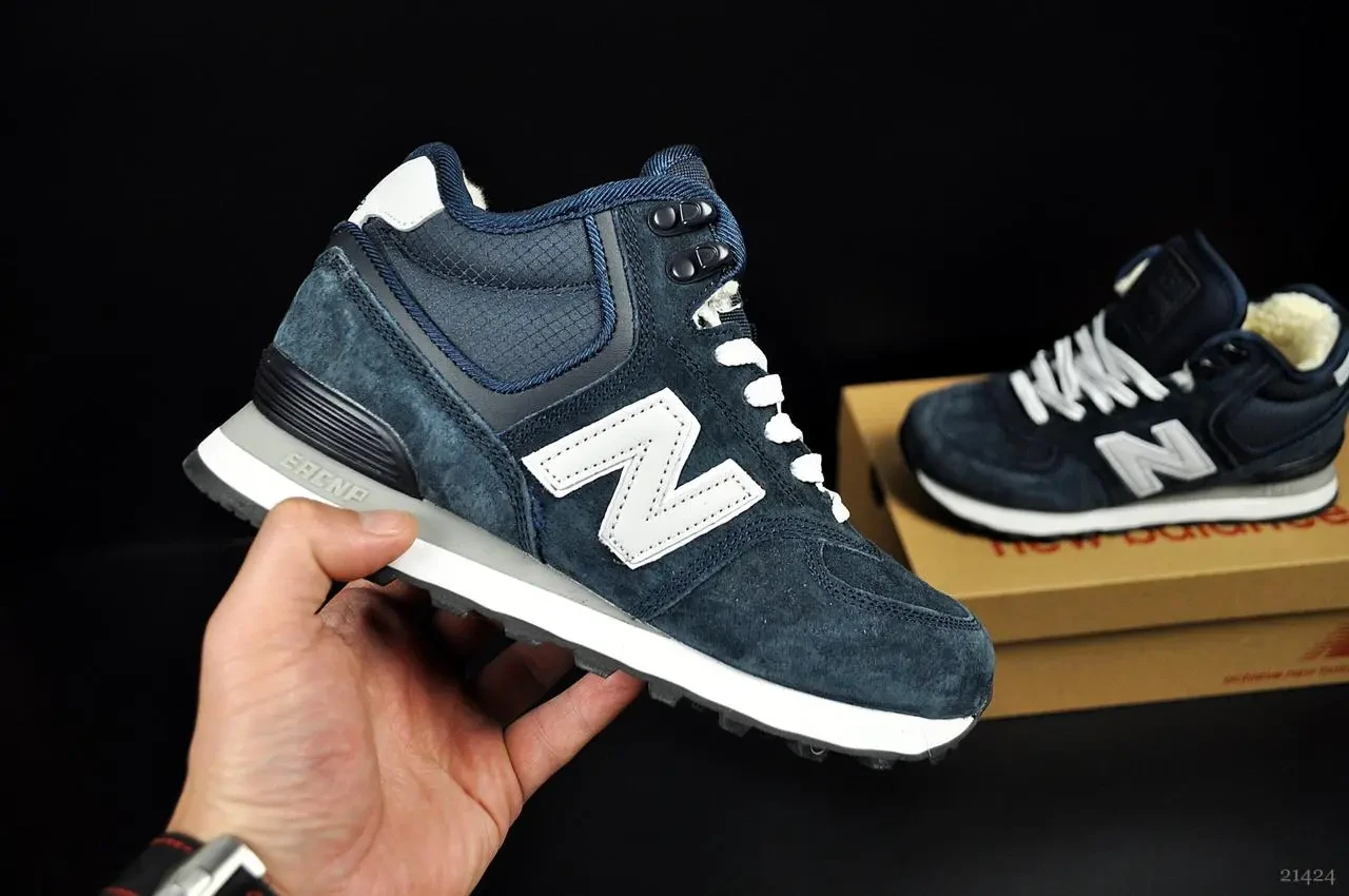 Кроссовки зимние New Balance 574 High арт 21424 (унисекс,24 балленс)