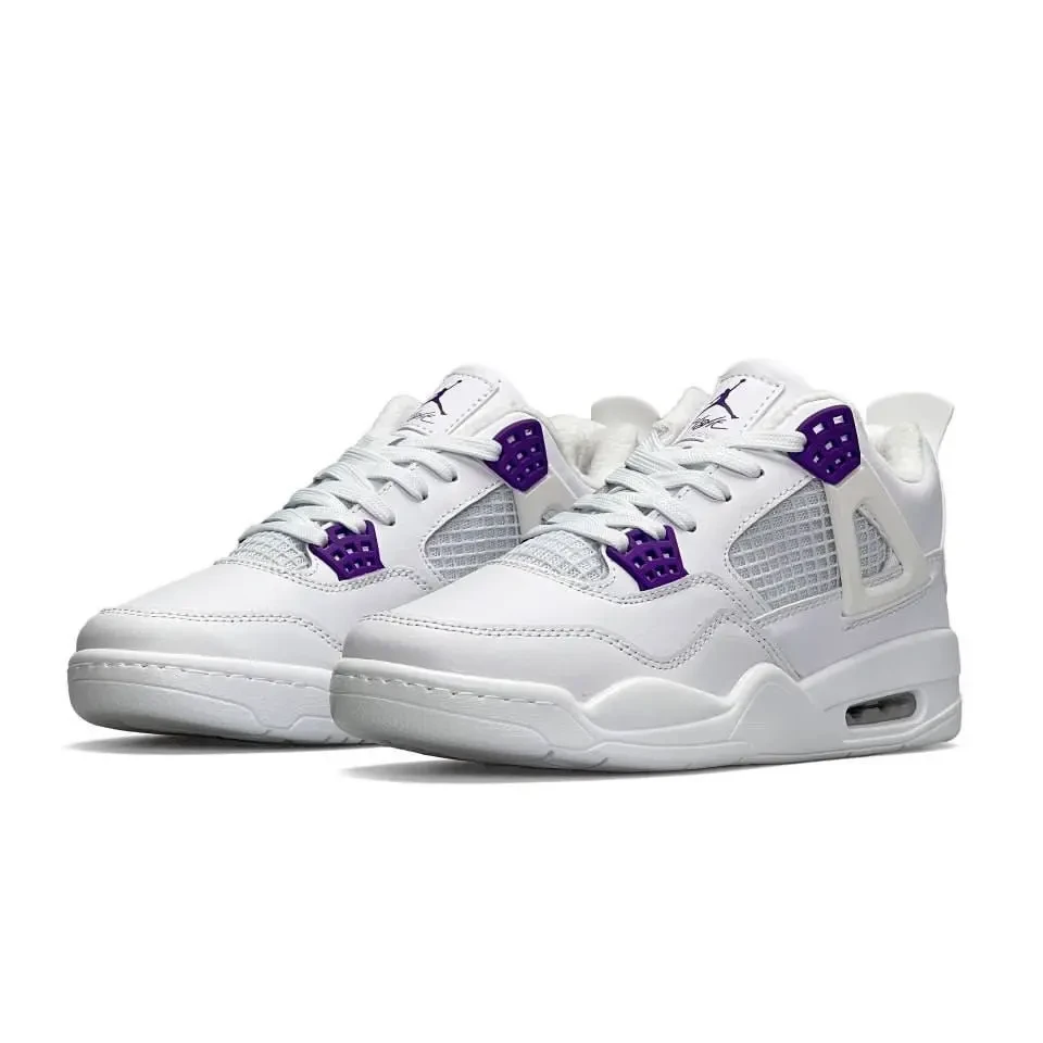 Кросівки Жіночі Nike Air Jordan Retro 4 Fleece Termo White Purple Арт 149 (Най Аір Джордан) 4