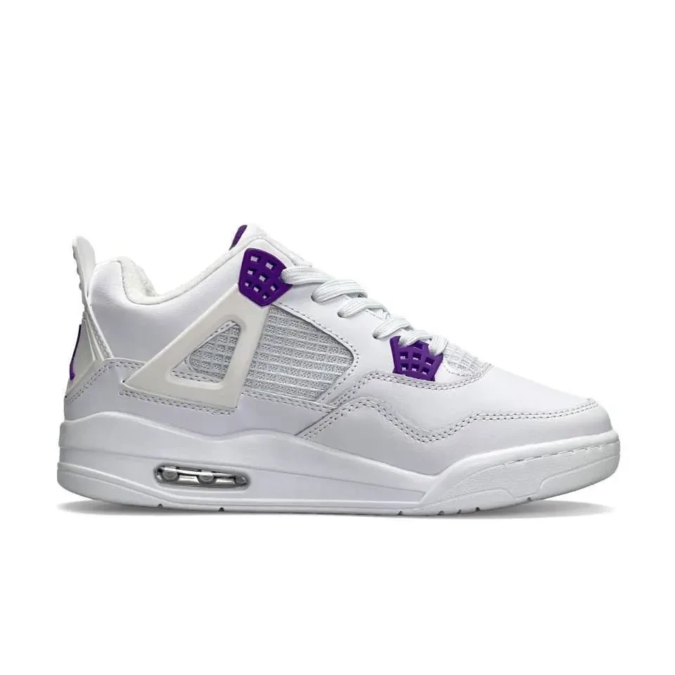 Кросівки Жіночі Nike Air Jordan Retro 4 Fleece Termo White Purple Арт 149 (Най Аір Джордан) 3