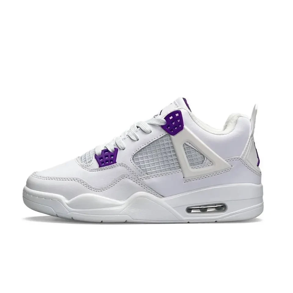 Кросівки Жіночі Nike Air Jordan Retro 4 Fleece Termo White Purple Арт 149 (Най Аір Джордан)