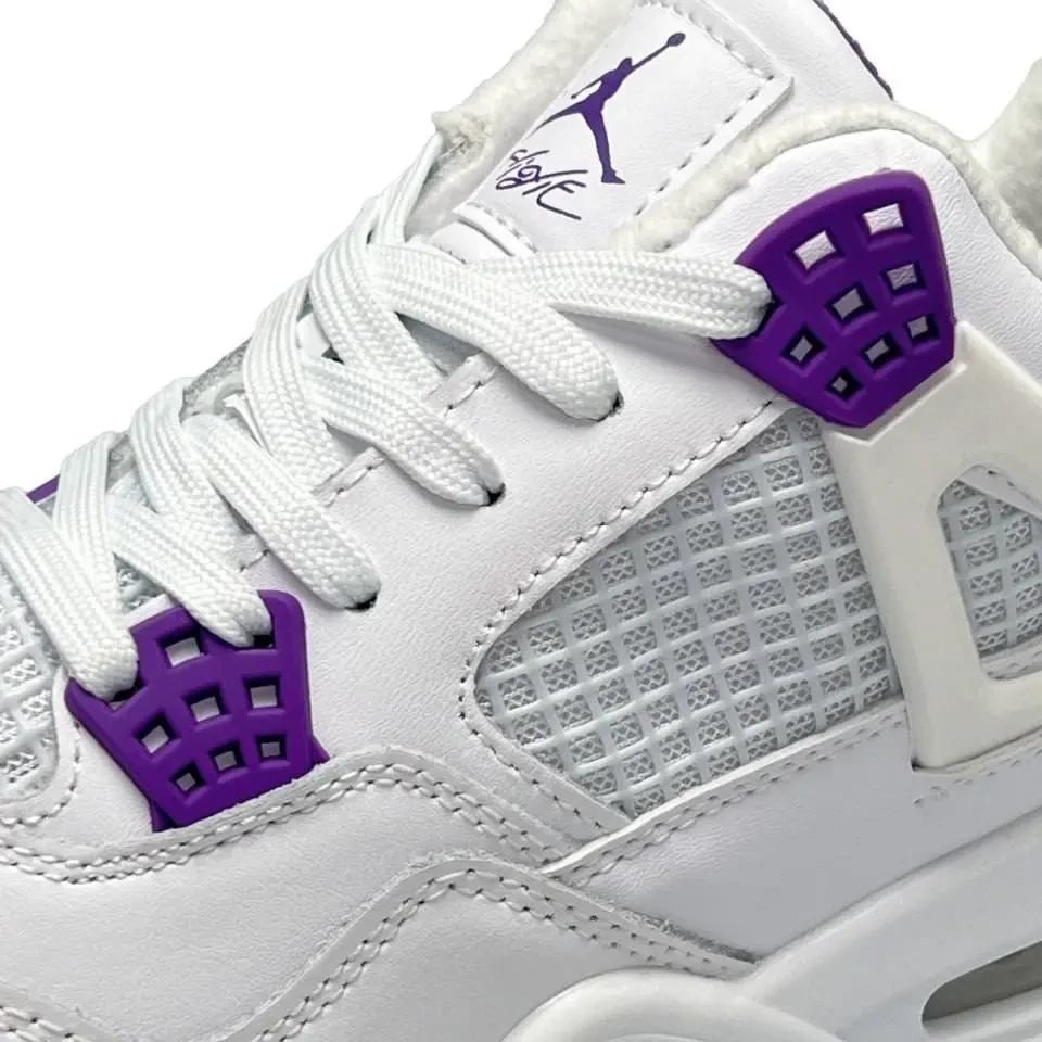 Кросівки Жіночі Nike Air Jordan Retro 4 Fleece Termo White Purple Арт 149 (Най Аір Джордан) 9