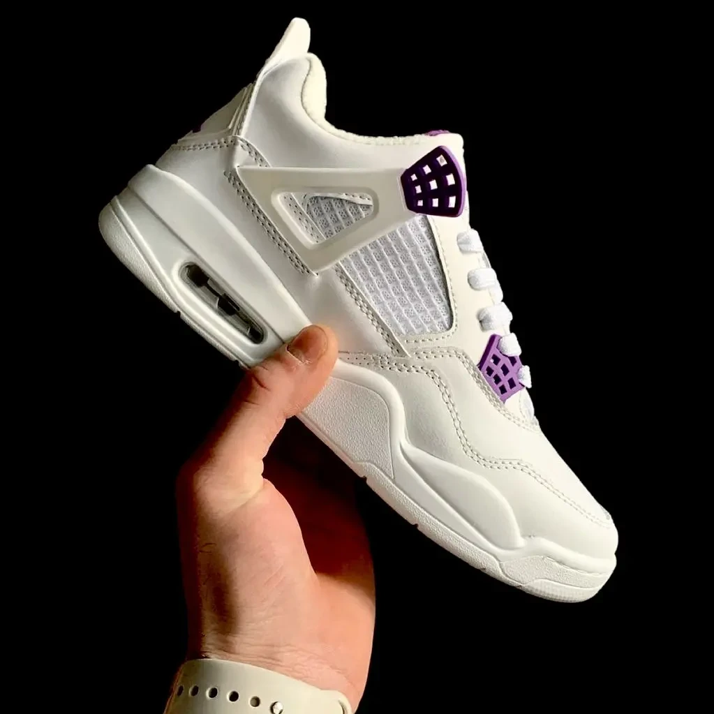 Кросівки Жіночі Nike Air Jordan Retro 4 Fleece Termo White Purple Арт 149 (Най Аір Джордан) 5