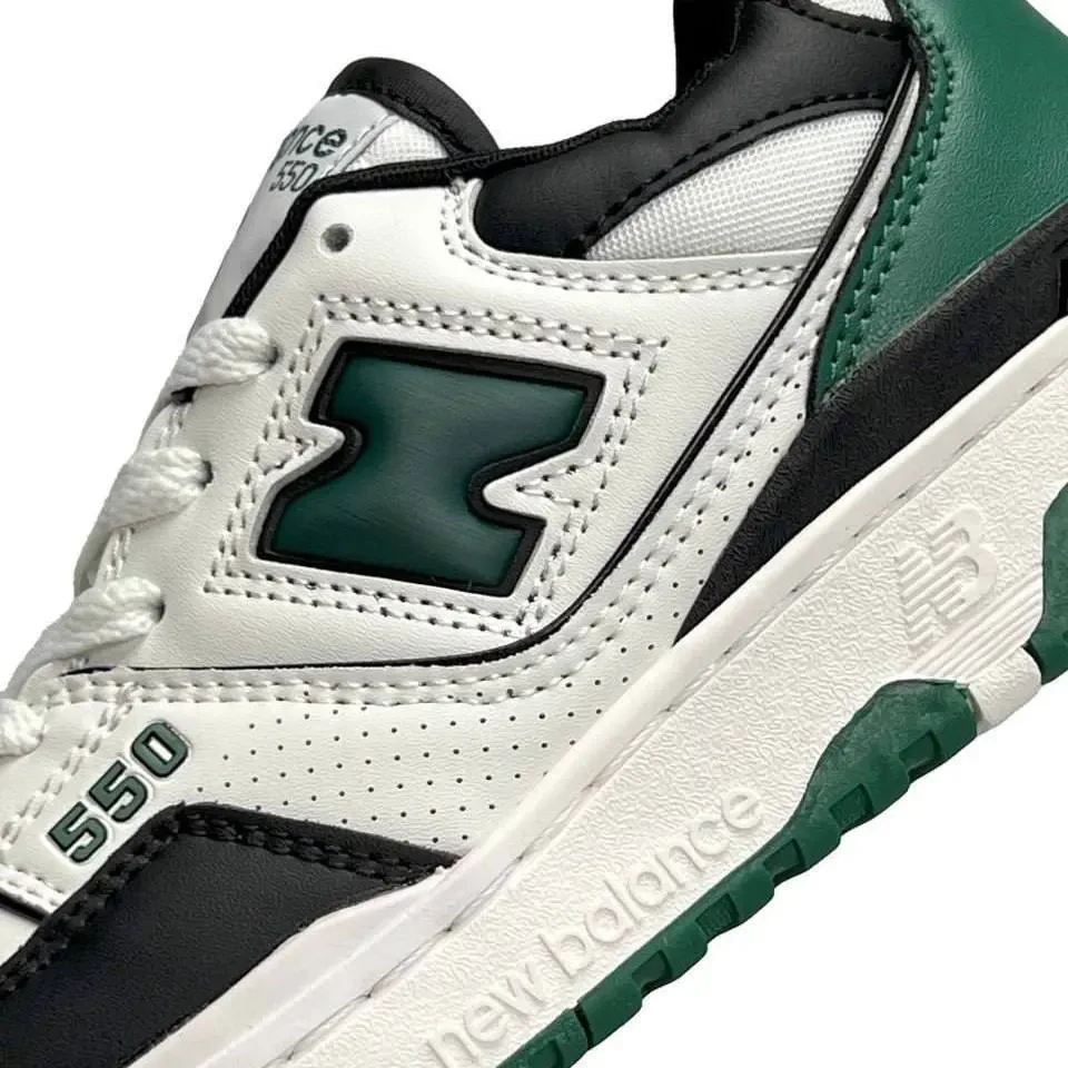 Кроссовки Мужские New Balance 550 Black & White & Green Арт 160 (изнашня Беленс) 7