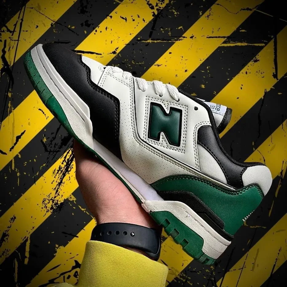 Кроссовки Мужские New Balance 550 Black & White & Green Арт 160 (изнашня Беленс) 8