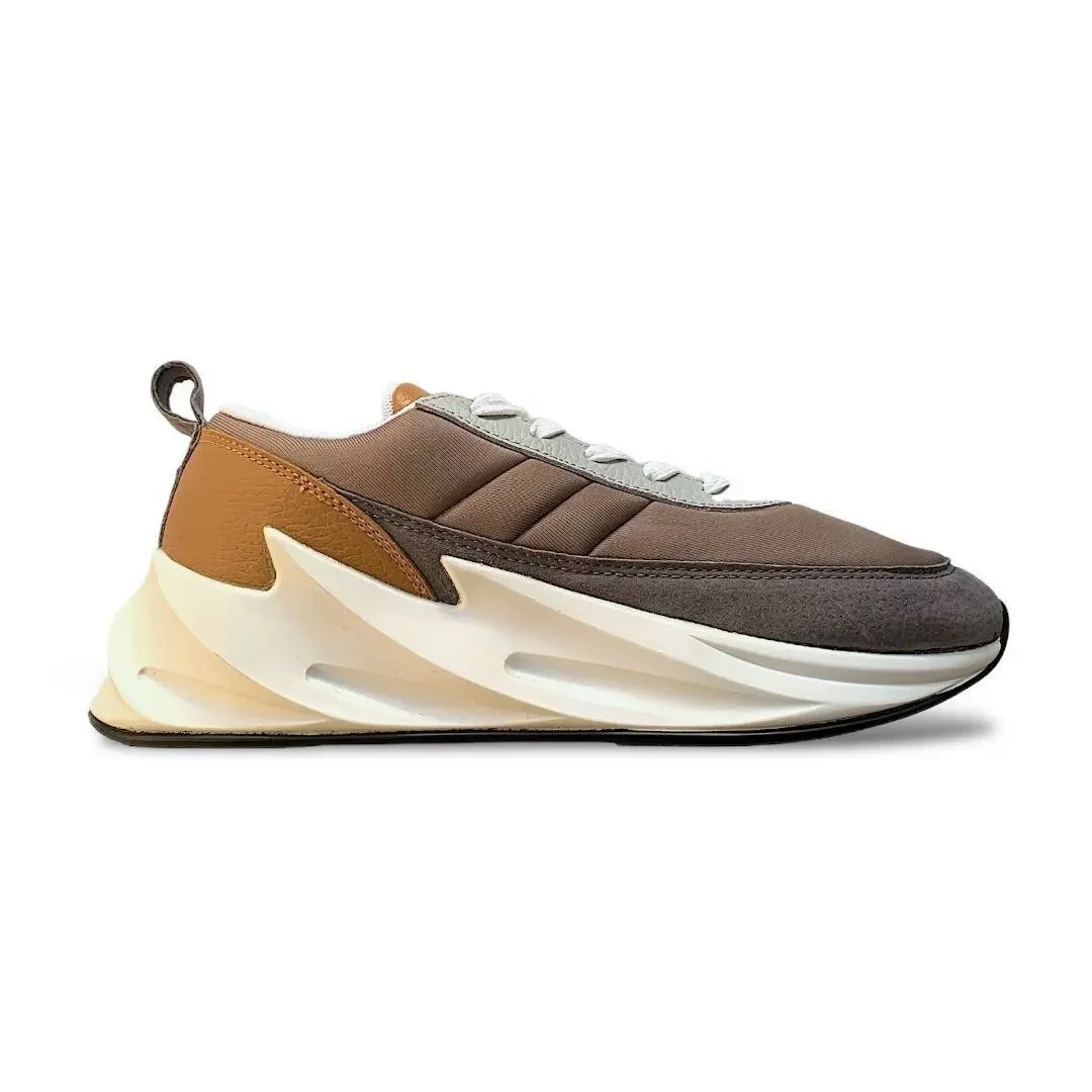 Кроссовки мужские Adidas Shark White & Gray & Brown Арт 166 (Адидас Шарк) 4