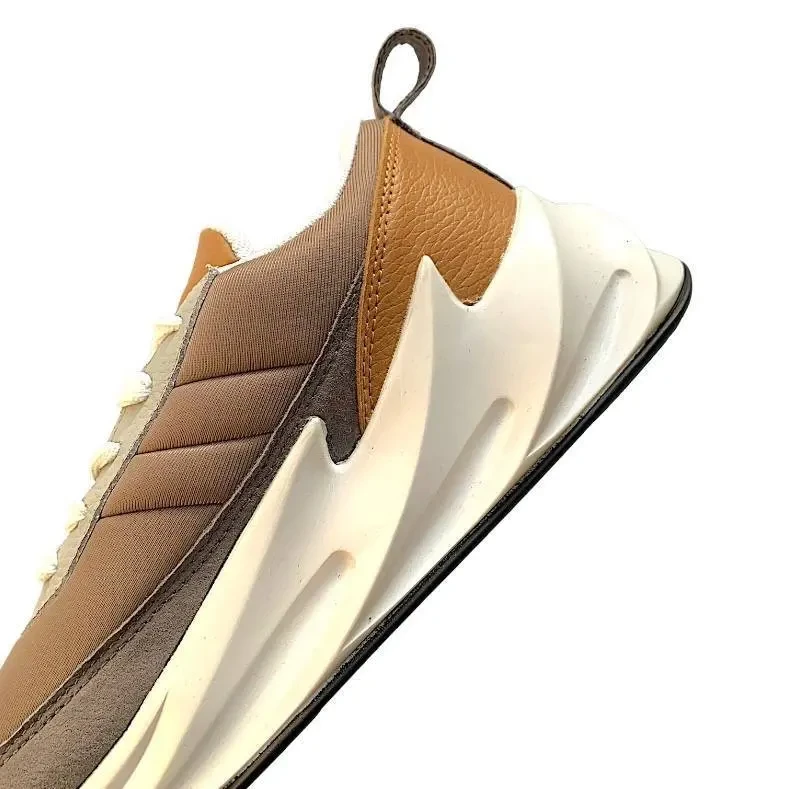Кроссовки мужские Adidas Shark White & Gray & Brown Арт 166 (Адидас Шарк) 9