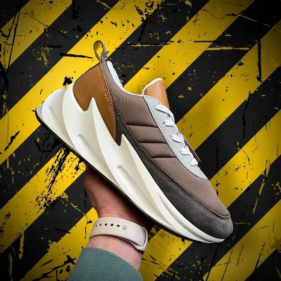 Кроссовки мужские Adidas Shark White & Gray & Brown Арт 166 (Адидас Шарк) 3