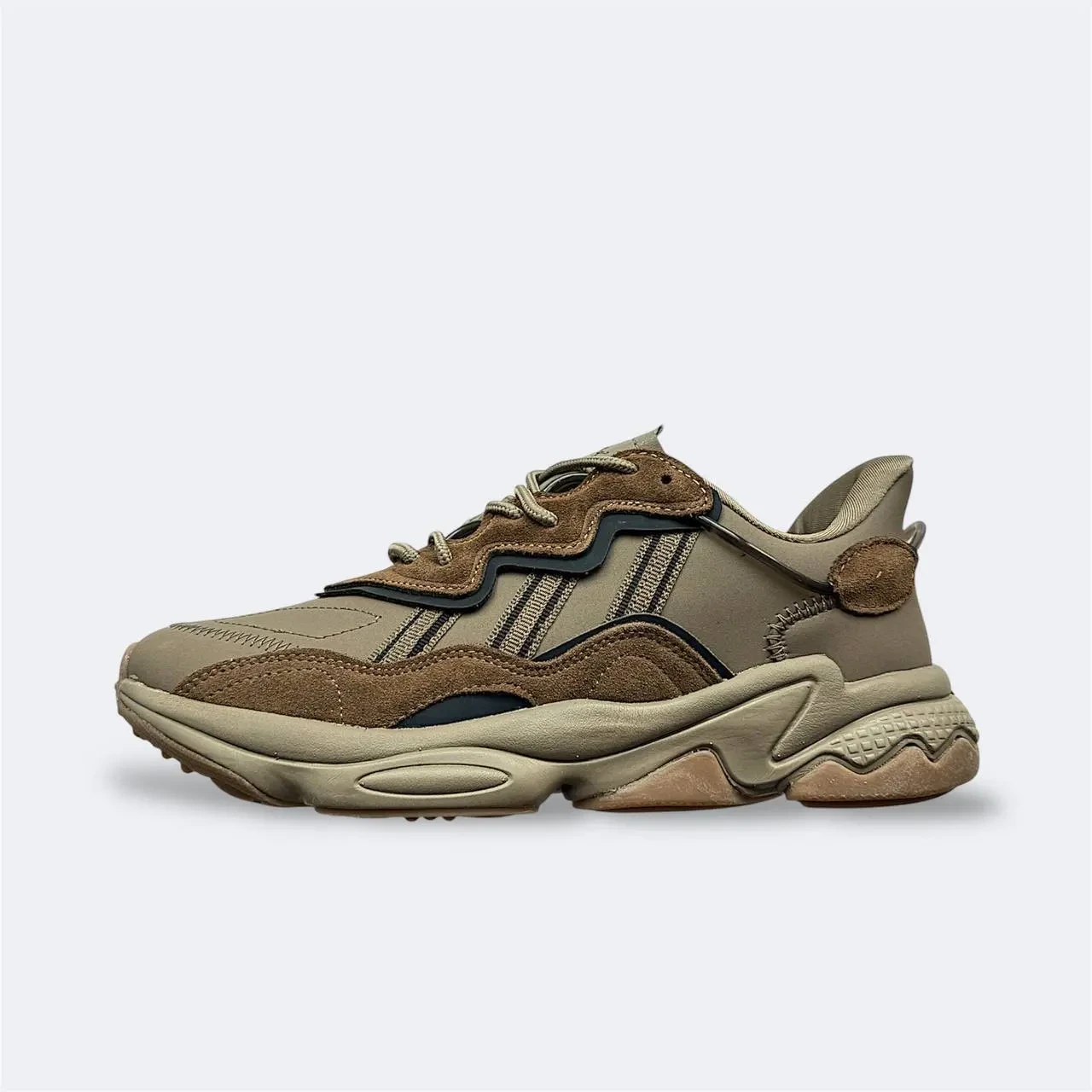 Кроссовки мужские Adidas Ozweego Khaki Brown Арт 183 (Адидас Озвиго) 44