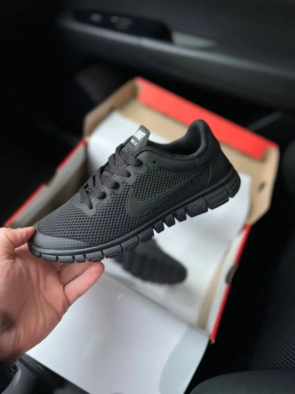 Кроссовки Мужские Nike Free Run 3.0 All Black Арт 21710 (Найк Фри Ран 3.0, унисекс) 5