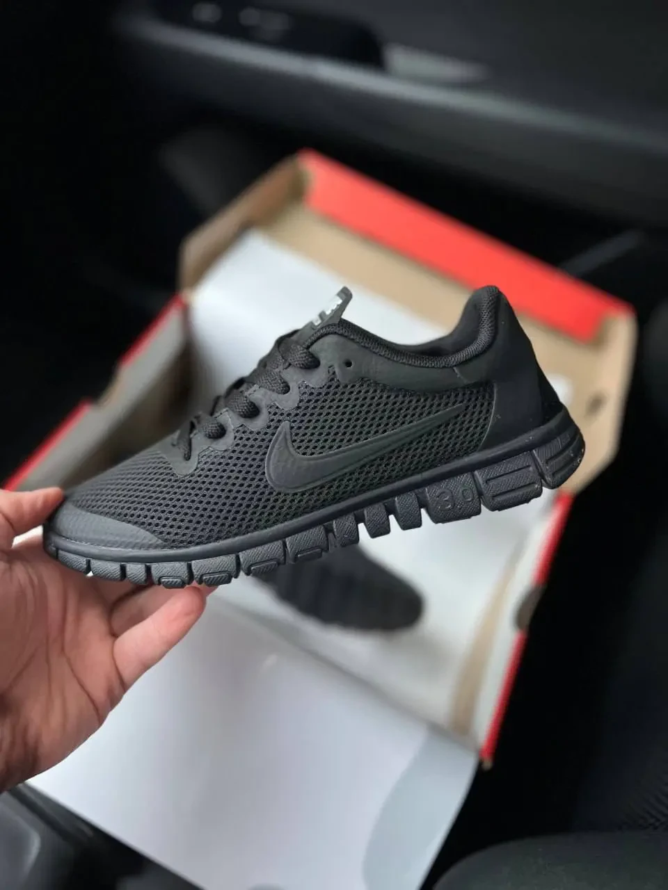 Кроссовки Мужские Nike Free Run 3.0 All Black Арт 21710 (Найк Фри Ран 3.0, унисекс) 2