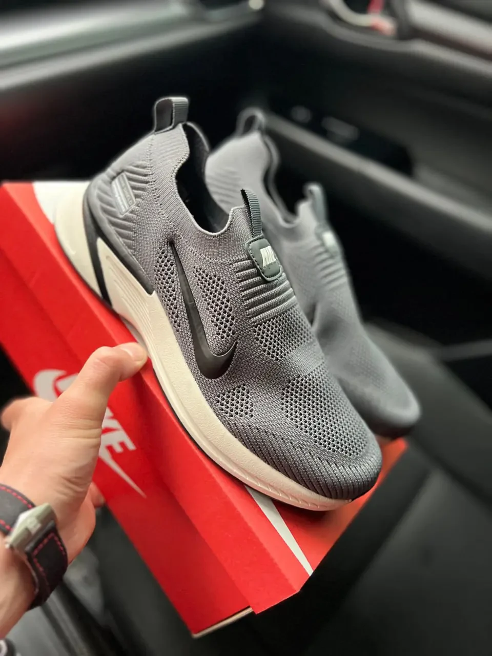 Кроссовки Мужские Nike Gray Арт 21723 (Найк, унисекс) 2