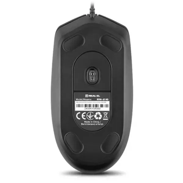 Мишка REAL-EL RM-210 USB Black (EL123200036) 3