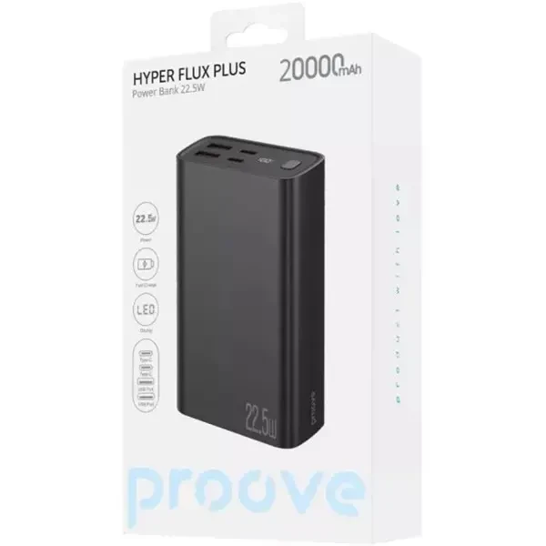 Power Bank Proove Hyper Flux Plus 22.5W 20000mAh Black (PBF222120001) 2