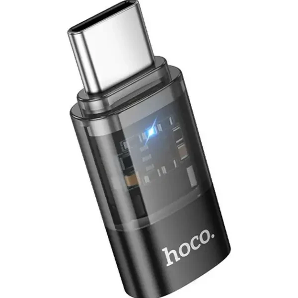 Адаптер Hoco UA36D Type-C to Lightning (M/F) Black 3