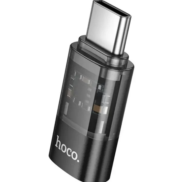 Адаптер Hoco UA36D Type-C to Lightning (M/F) Black 4