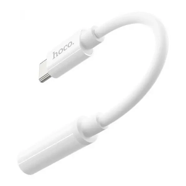 Аудіо-перехідник Hoco LS30 Type-C to 3.5 mm White 3