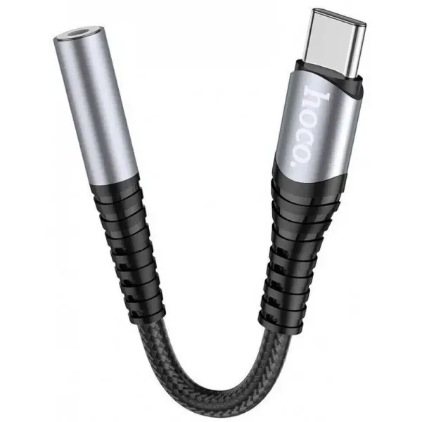 Адаптер Hoco LS33 Type-C to 3.5mm Metal Gray 2