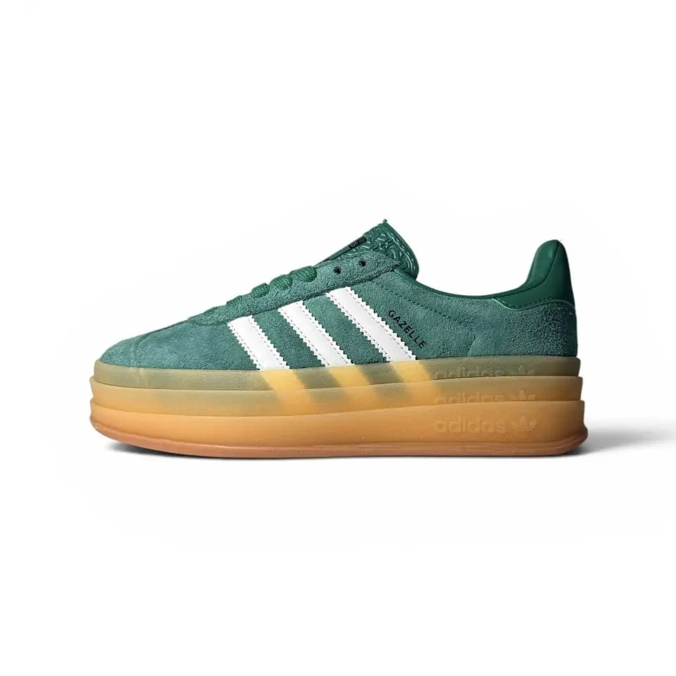 Кроссовки Женские Adidas Gazelle Green White Арт 210 (Адидас Газель, унисекс) 40