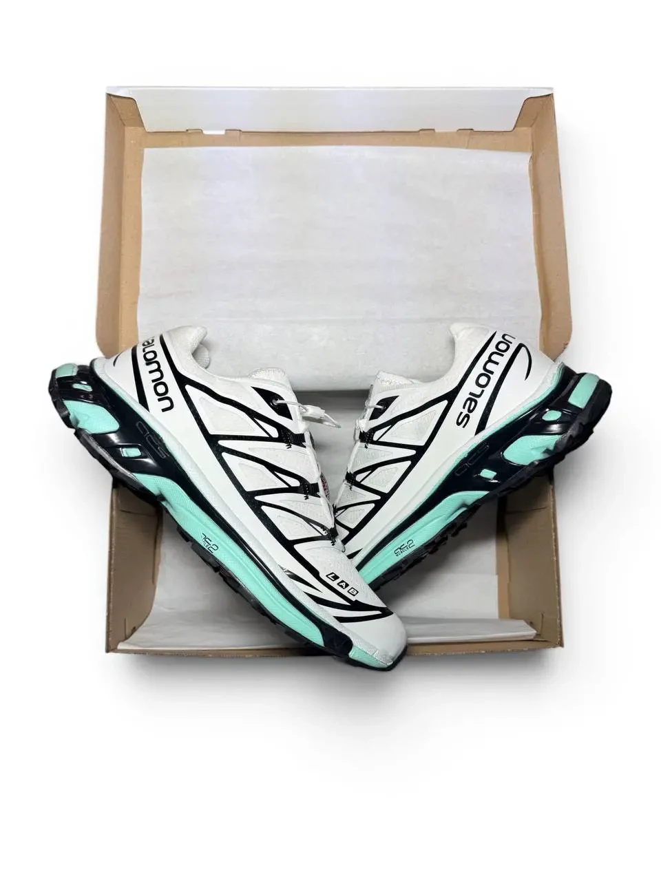 Salomon XT-6 S-LAB Soft Ground White Turquoise Black Арт 211 (Саломно ХТ-6, унисекс) 5