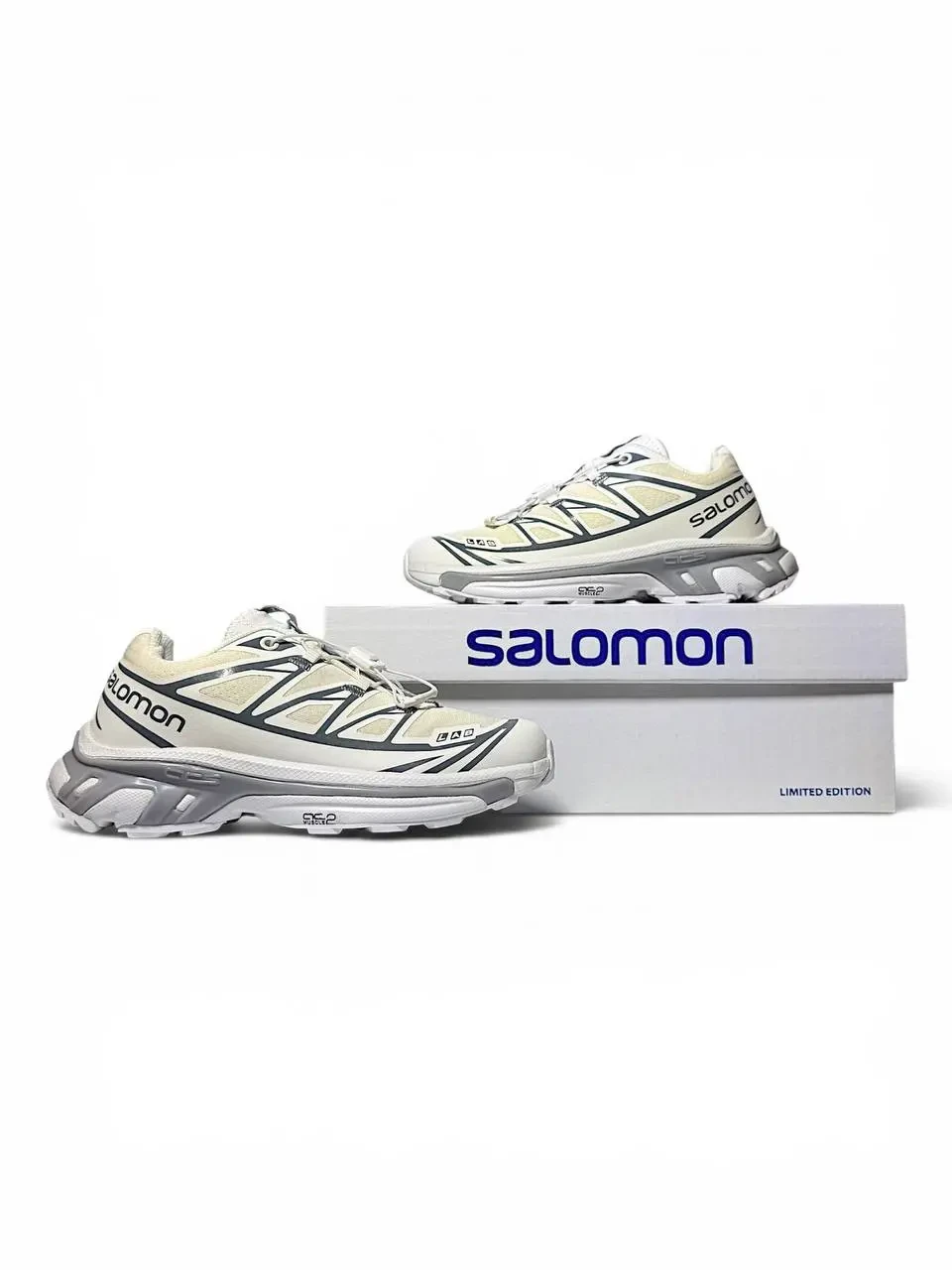 Кроссовки Женские Salomon XT-6 S-LAB Soft Ground Beige White Gray Арт 219 (Саломон ХТ-6, унисекс) 38 5