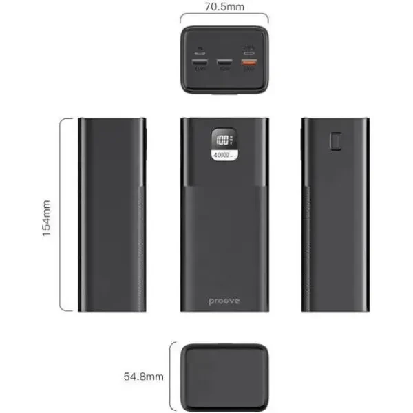 Power Bank Proove Giant Lite 22.5W 40000mAh Black (PBGI20312201) 4