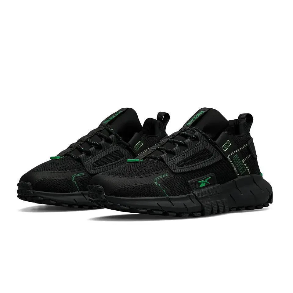 Кроссовки Reebok Zig Kinetica Black & Green Арт 187 (Ребок, Унисекс) 7