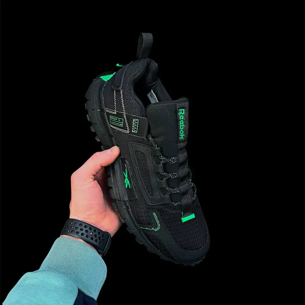 Кроссовки Reebok Zig Kinetica Black & Green Арт 187 (Ребок, Унисекс) 5