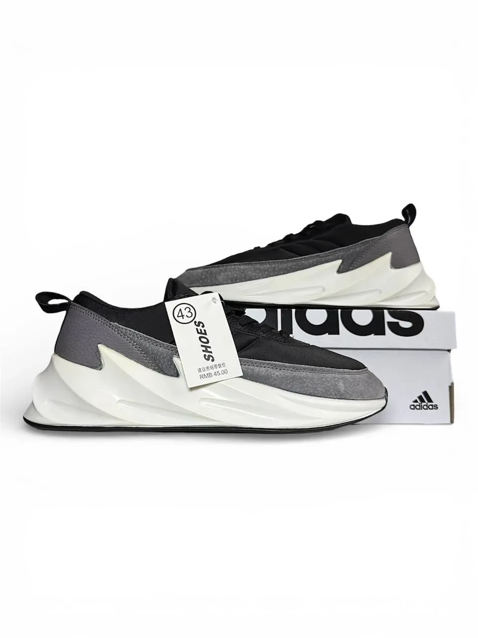 Кросівки Чоловічі Adidas Shark Black & Gray & White Арт 165 (Адідас Шаркс) 42 6