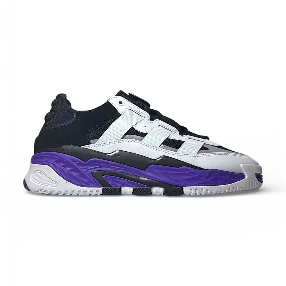 Кросівки Чоловічі Adidas Niteball White Black Violet Арт 192 (Адідас Найтбол, унісекс) 2