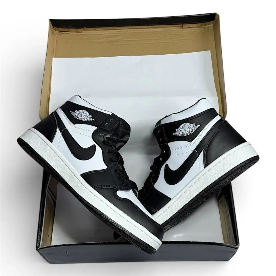 Nike Air Jordan 1 High Black White Арт 194 (Найк Аір Джордан 1, унісекс) 5