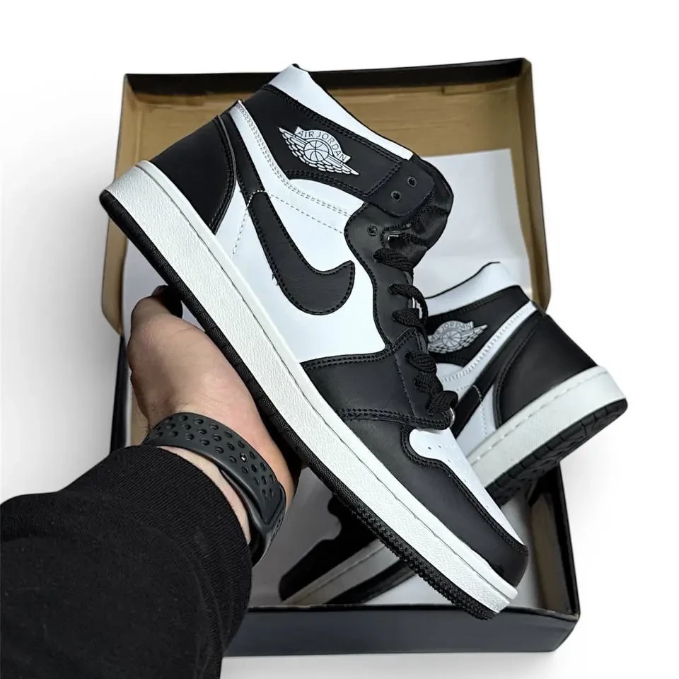 Nike Air Jordan 1 High Black White Арт 194 (Найк Аір Джордан 1, унісекс) 4