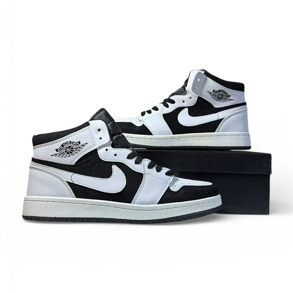 Nike Air Jordan 1 High White Black Арт 195 (Найк Аір Джордан 1, унісекс) 4