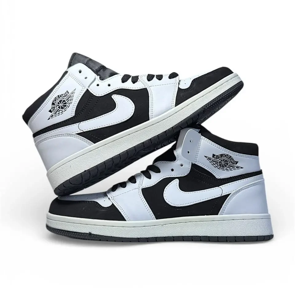 Nike Air Jordan 1 High White Black Арт 195 (Найк Аір Джордан 1, унісекс) 7