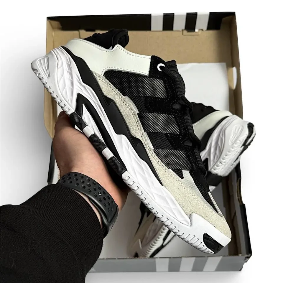 Adidas Niteball Black White Beige, 44 Арт 191 (Адідас Найтбол, унісекс) 5