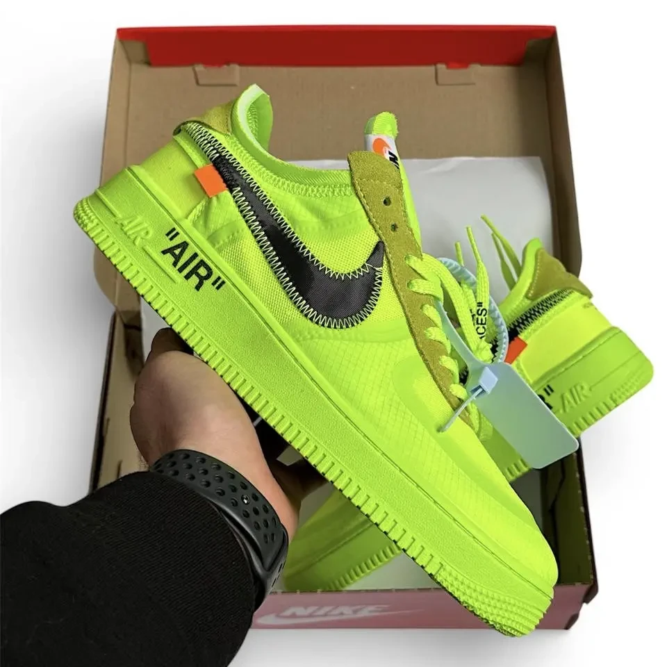 Nike Air Force 1 Low Off-White Green Арт 196 ( Най Аір Форс 1, унісекс) 41 5