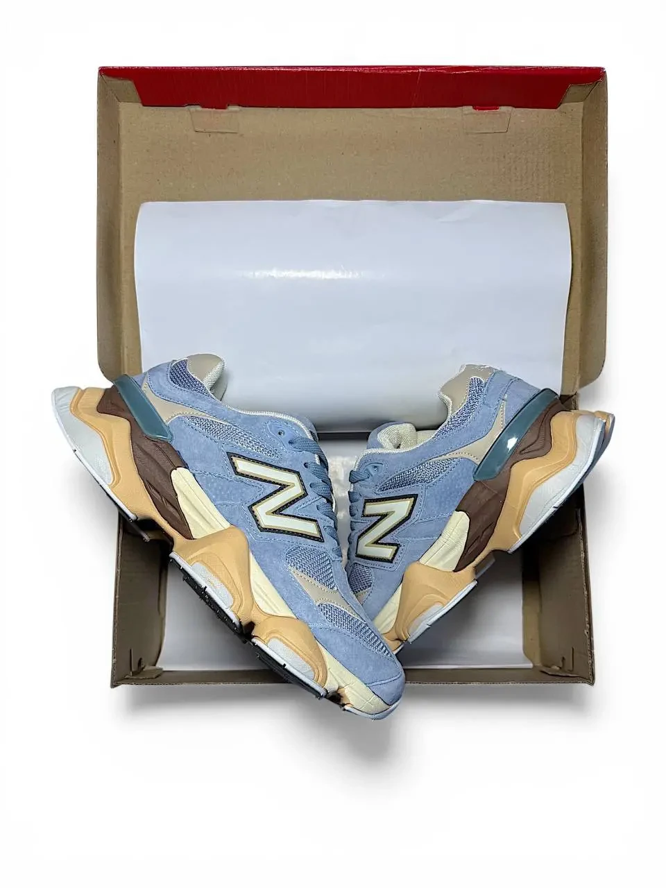 New Balance 9060 Sea Blue White Beige Арт 200 (Нью Беленс 9060, унісекс) 45 5