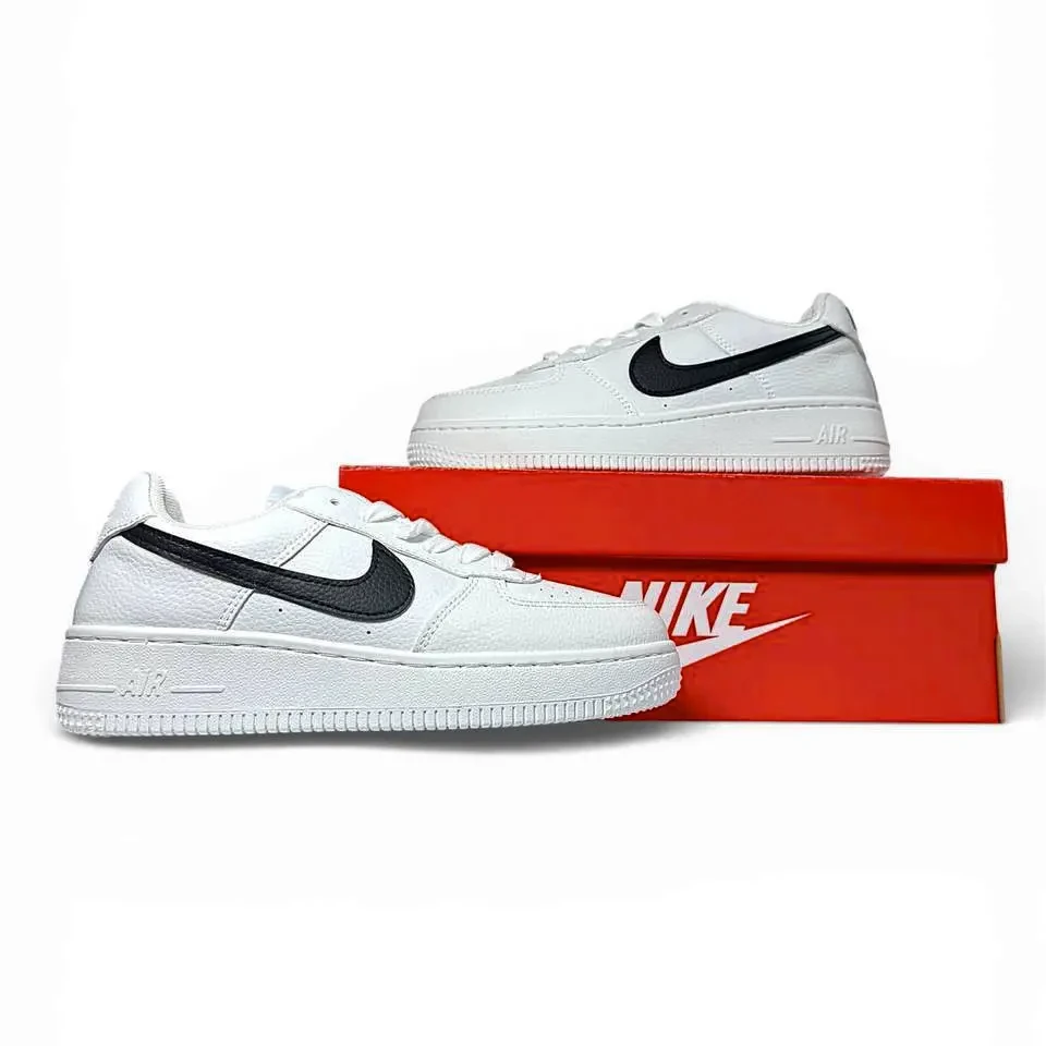 Nike Air Force 1 Low White and Black Арт 202 (Найк Аір Форс 1, унісекс) 6