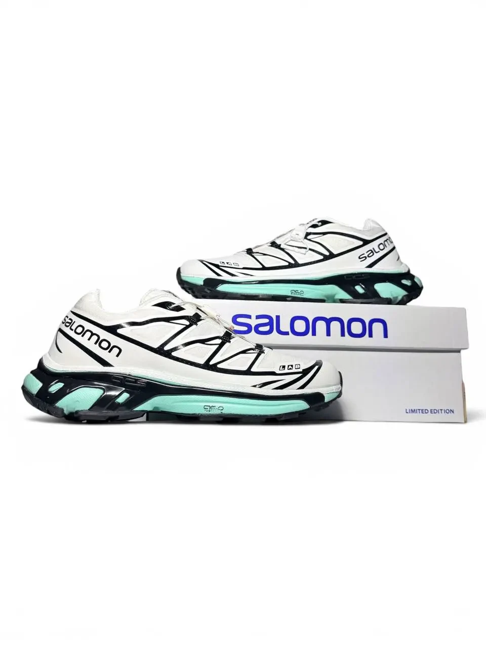 Salomon XT-6 S-LAB Soft Ground White Turquoise Black Арт 211 (Саломно ХТ-6, унисекс) 6
