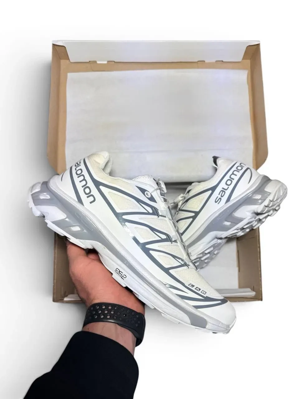 Salomon XT-6 S-LAB Soft Ground Beige White Gray Арт 212 (Саломон ХТ-6, унисекс) 4