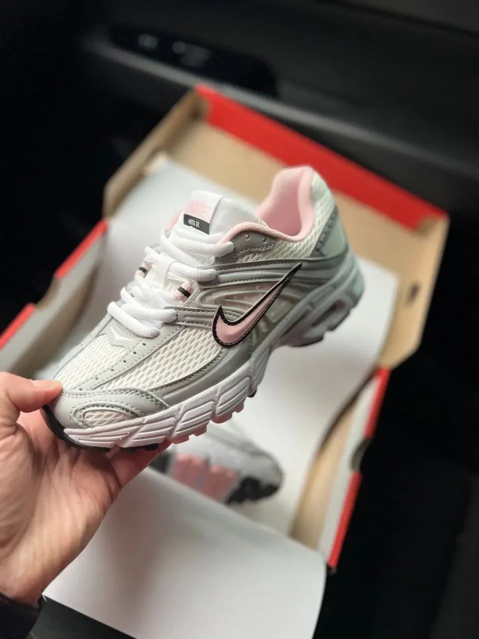 Nike Air Max Moto 2k White Gray Pink Арт 21715 ( Найк Аир Макс Мото 2к, унисекс) 3