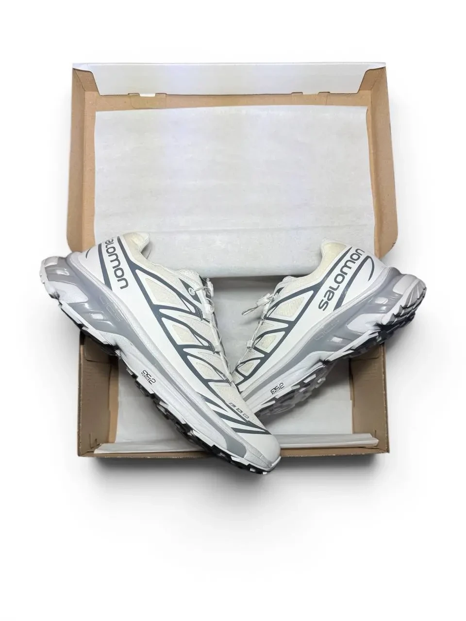 Кроссовки Женские Salomon XT-6 S-LAB Soft Ground Beige White Gray Арт 219 (Саломон ХТ-6, унисекс) 40 6