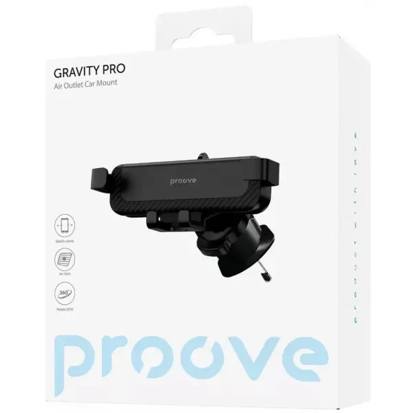 Автомобільний тримач Proove Gravity Pro Air Outlet Car Mount Black (CHGP00000001) 5