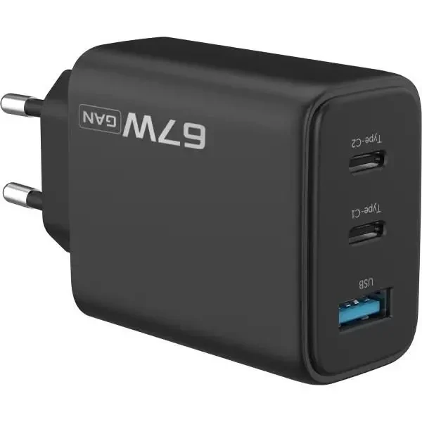 МЗП Proove Silicone Power 2 67W (2xType-C + USB) Black (WCSP26120001) 2
