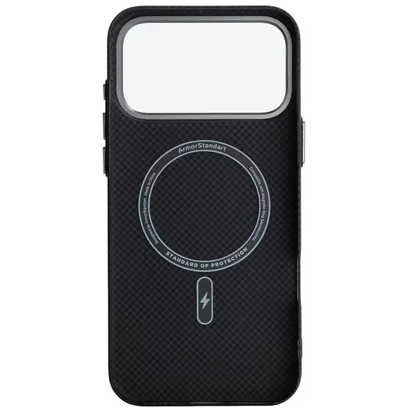 Чохол ArmorStandart LikeCarbon2 MagCase для Apple iPhone 17 Pro Max Kevlar Black (ARM88377) 2
