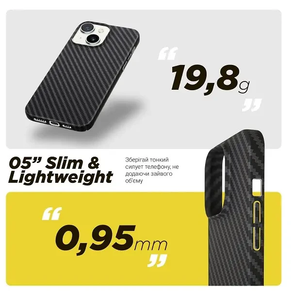 Чохол ArmorStandart LikeCarbon MagCase для Apple iPhone 14 Black (ARM66363) 2