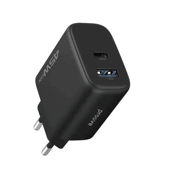 МЗП Proove Silicone Power 2 45W (Type-C + USB) Black (WCSP24110001) 3
