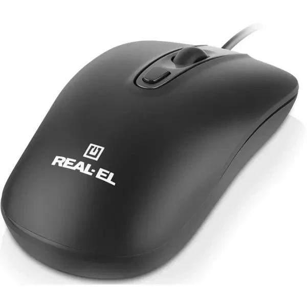 Мишка REAL-EL RM-222 USB Black (EL123200040) 3